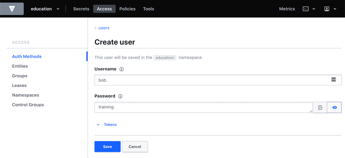 Userpass Config